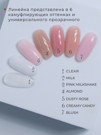 KLIO Iron Gel CREAMY CANDY 15г Гель для моделирования густой