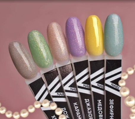 VOGUE NAILS   Гель-лак полупрозрачный с блестками  10мл  ЗЕФИРНАЯ ЗАРЯ