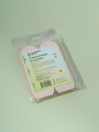ALGEBRA BEAUTY   SOFT WHITE   Для педикюрной терки   M   #100   (50шт)   Сменные  файлы для пилки без подложки