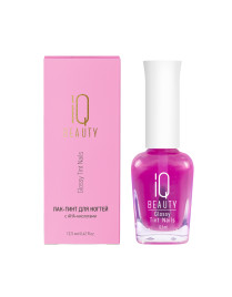 IQ BEAUTY Glossy Tint Nails MAGENTA ICE 12,5мл Лак-тинт для ногтей с AHA-кислотами