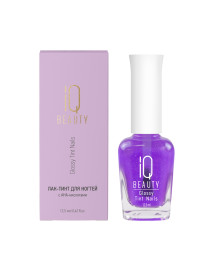 IQ BEAUTY Glossy Tint Nails LILAC GLOW 12,5мл Лак-тинт для ногтей с AHA-кислотами с шиммером