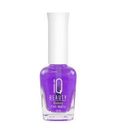 IQ BEAUTY Glossy Tint Nails LILAC GLOW 12,5мл Лак-тинт для ногтей с AHA-кислотами с шиммером