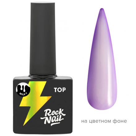 ROCK NAIL Топ Milky Top No Wipe, 10 мл