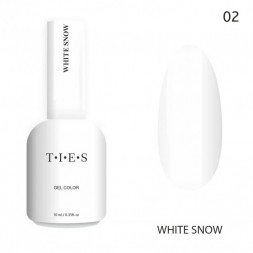 TIES   Гель-лак  10мл  WHITE SNOW   #002