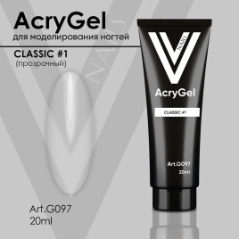 VOGUE NAILS   Полигель прозрачный  AcryGel CLASSIC   20мл  #01