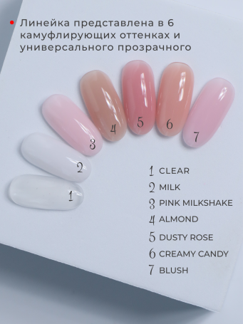 KLIO   Iron Gel PINK MILKSHAKE   50г   Гель для моделирования  густой