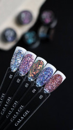 KLIO  Гель-лак с шестигранниками  GALA GEL  5г (банка)  №04   (СНЯТО)