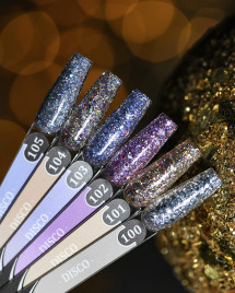 ALTA NIVELO   Гель-лак с шестигранниками   10мл   DISCO   #100