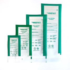 МЕДТЕСТ Крафт пакет с прозрачной стороной ЗЕЛЕНЫЙ (100шт) 100х200мм