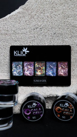 KLIO  Гель-лак с шестигранниками  GALA GEL  5г (банка)  №05   (СНЯТО)