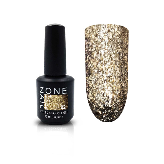 ONE NAIL   PLATINUM   #02   15мл   Гель-лак жидкая фольга