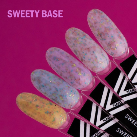 VOGUE NAILS   Камуфлирующая база с поталью молочная  SWEETY base  10мл  #02