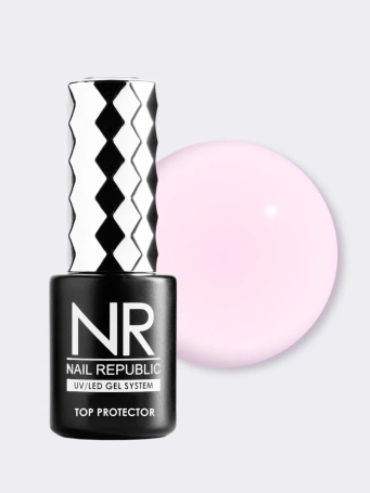 NAIL REPUBLIC Top PROTECTOR #28 BB Rose 10мл Топ без л/с антивандальный цветной