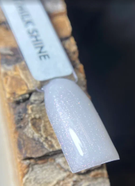 ONE NAIL Base MILK SHINE 15мл База камуфлирующая эластичная с шиммером молочная (легкие в снятии)