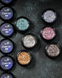 KLIO  Гель-лак с шестигранниками  STARRY SKY  5г (банка)  №06   (СНЯТО)