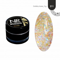 NAIL REPUBLIC   Base GATSBY   #211   5г (банка)   База камуфлирующая с шиммером