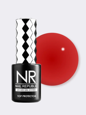 NAIL REPUBLIC Top PROTECTOR #31 Red 10мл Топ без л/с антивандальный цветной