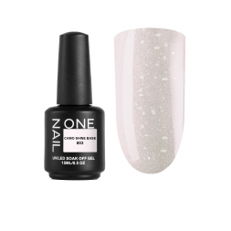 ONE NAIL   База камуфлирующая с хлопьями Юки   Base   CAMO SHINE   #03   15мл