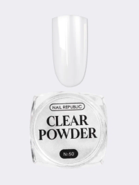 NAIL REPUBLIC Powder CLEAR #50 Втирка зеркальная