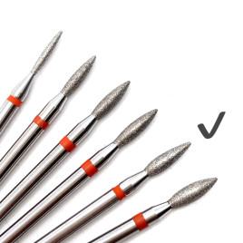 КМИЗ   Фреза алмазная  ПЛАМЯ 23 удлиненное Красная   (856.104.243.100.023)   ГСАП-2,3П-10,0М   [03]