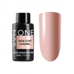 ONE NAIL   Base CARAMEL   30мл (бутылка)   База камуфлирующая эластичная  (легкие в снятии)
