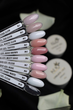 KLIO   Unique gel   #03 WHITE GLOW   30г   Гель для моделирования средне-жидкий с шиммером молочный