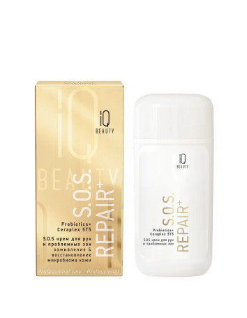 IQ BEAUTY   PROBIOTICS + CERAPLEX 5T5   100мл   SOS крем для рук  и проблемных зон Заживление и восстановление микробиома кожи