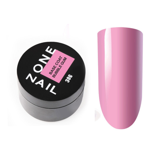 ONE NAIL   Base BUBBLE GUM   30мл (шайба)   База прозрачная жесткая