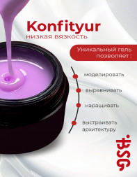 BSG   Гель для моделирования жидкий   НИЗКАЯ ВЯЗКОСТЬ   KONFITYUR   #00   Прозрачный   13г (шайба)