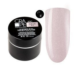 ONE NAIL & GRAPE Gel FLUID #19 30г (шайба) Гель для укрепления жидкий с шиммером