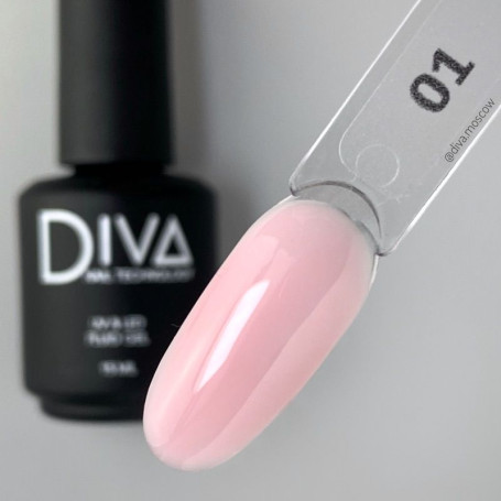 DIVA   Гель для укрепления   15мл   Gel FLUID   #01   (СНЯТО)