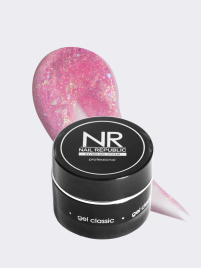 NAIL REPUBLIC Gel GLAM #232 15г Гель для моделирования средне-жидкий с хлопьями Юки
