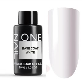 ONE NAIL Base WHITE 30мл (бутылка) База камуфлирующая эластичная (легкие в снятии)