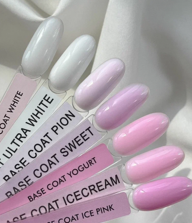 ONE NAIL   База камуфлирующая эластичная  (легкие в снятии)  Base   WHITE  (бутылка)   30мл