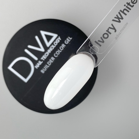 DIVA   Гель для моделирования  30мл  Builder gel   IVORY WHITE   (СНЯТО)