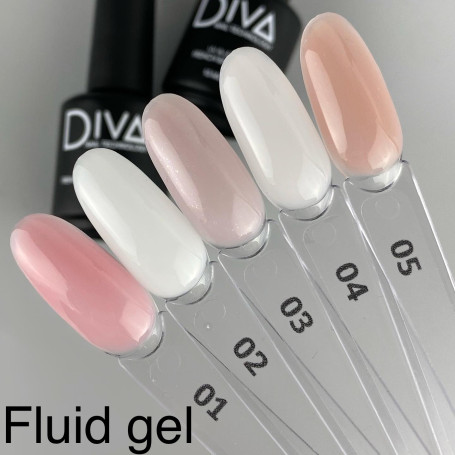 DIVA   Гель для укрепления   15мл   Gel FLUID   #02   (СНЯТО)