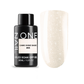 ONE NAIL   Base CAMO SHINE #05   30мл (бутылка)   База камуфлирующая с хлопьями Юки