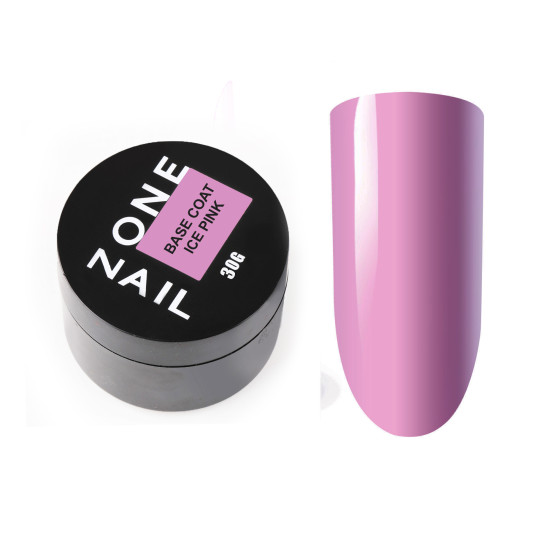ONE NAIL   Base ICE PINK   30мл (шайба)   База прозрачная жесткая