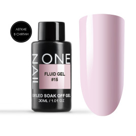 ONE NAIL Gel FLUID #15 30г (бутылка) Гель для укрепления жидкий