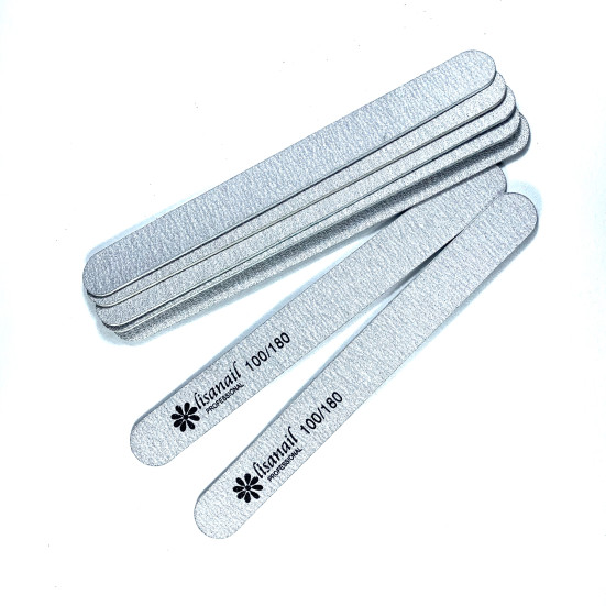 LISA NAIL   Пилка прямая МИНИ на дереве   13см  100/180   (50шт)   [30]   Limited