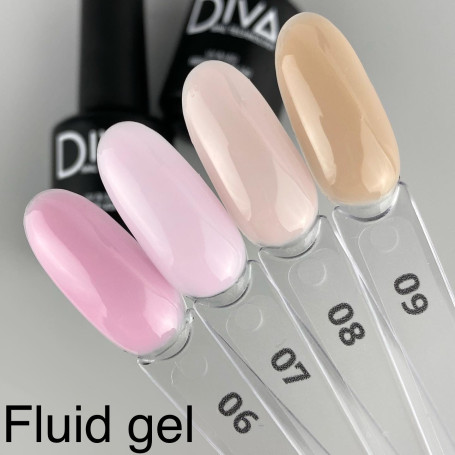 DIVA   Гель для укрепления   15мл   Gel FLUID   #06      (СНЯТО)