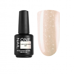 ONE NAIL   База камуфлирующая с хлопьями Юки   Base   CAMO SHINE   #07   15мл