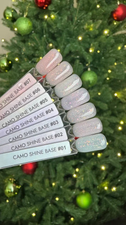 ONE NAIL   Gel CAMO SHINE   #07   15мл (флакон)   Гель для моделирования средне-жидкий с хлопьями Юки