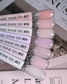 ONE NAIL Gel CAMO SHINE #07 15мл (флакон) Гель для моделирования средне-жидкий с хлопьями Юки