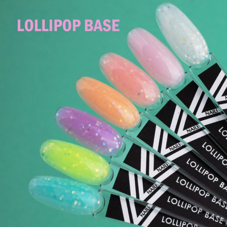 VOGUE NAILS   Камуфлирующая база с шестигранниками  LOLLIPOP base  10мл  #03