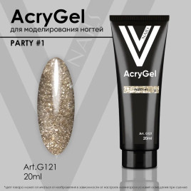 VOGUE NAILS Полигель с шиммером AcryGel PARTY 20мл #01