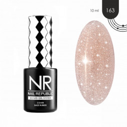 NAIL REPUBLIC   База камуфлирующая с шиммером   10мл   Base WEDDING   #163