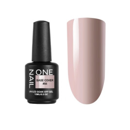 ONE NAIL Base COVER #04 15мл База камуфлирующая эластичная (легкие в снятии)