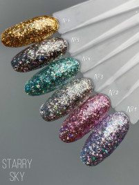 KLIO  Гель-лак с шестигранниками  STARRY SKY  5г (банка)  №02   (СНЯТО)