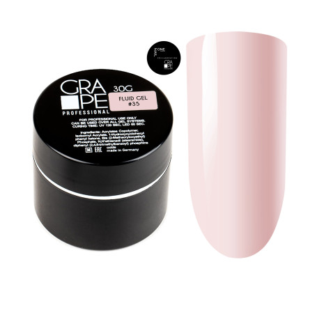 ONE NAIL &amp; GRAPE   Gel FLUID   #35   30г (шайба)   Гель для укрепления жидкий